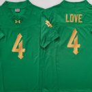 Jeremiyah Love Notre Dame Fighting Irish #4 Green Jersey Stitched
