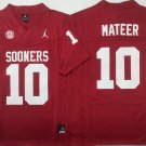 John Mateer Jersey Oklahoma Sooners #10 Stitched Red