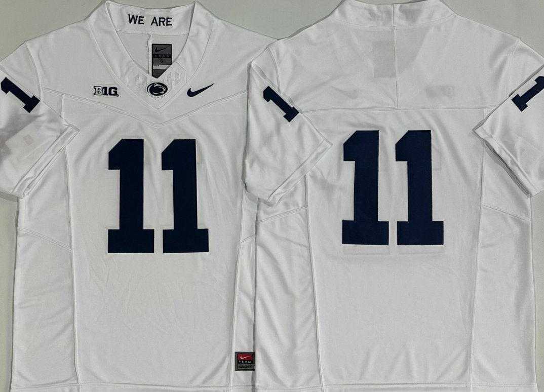 Abdul Carter Penn State Nittany Lions #11 White F.U.S.E. No Name Stitched Jersey