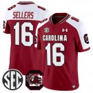 LaNorris Sellers South Carolina Fighting Gamecocks #16 Garnet White 2025 F.U.S.E. Stitched Jersey