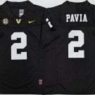 Diego Pavia Vanderbilt Commodores #2 Black F.U.S.E. Stitched Jersey