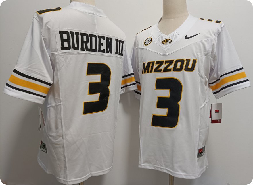 Luther Burden III #3 Memphis Tigers Stitched Jersey White