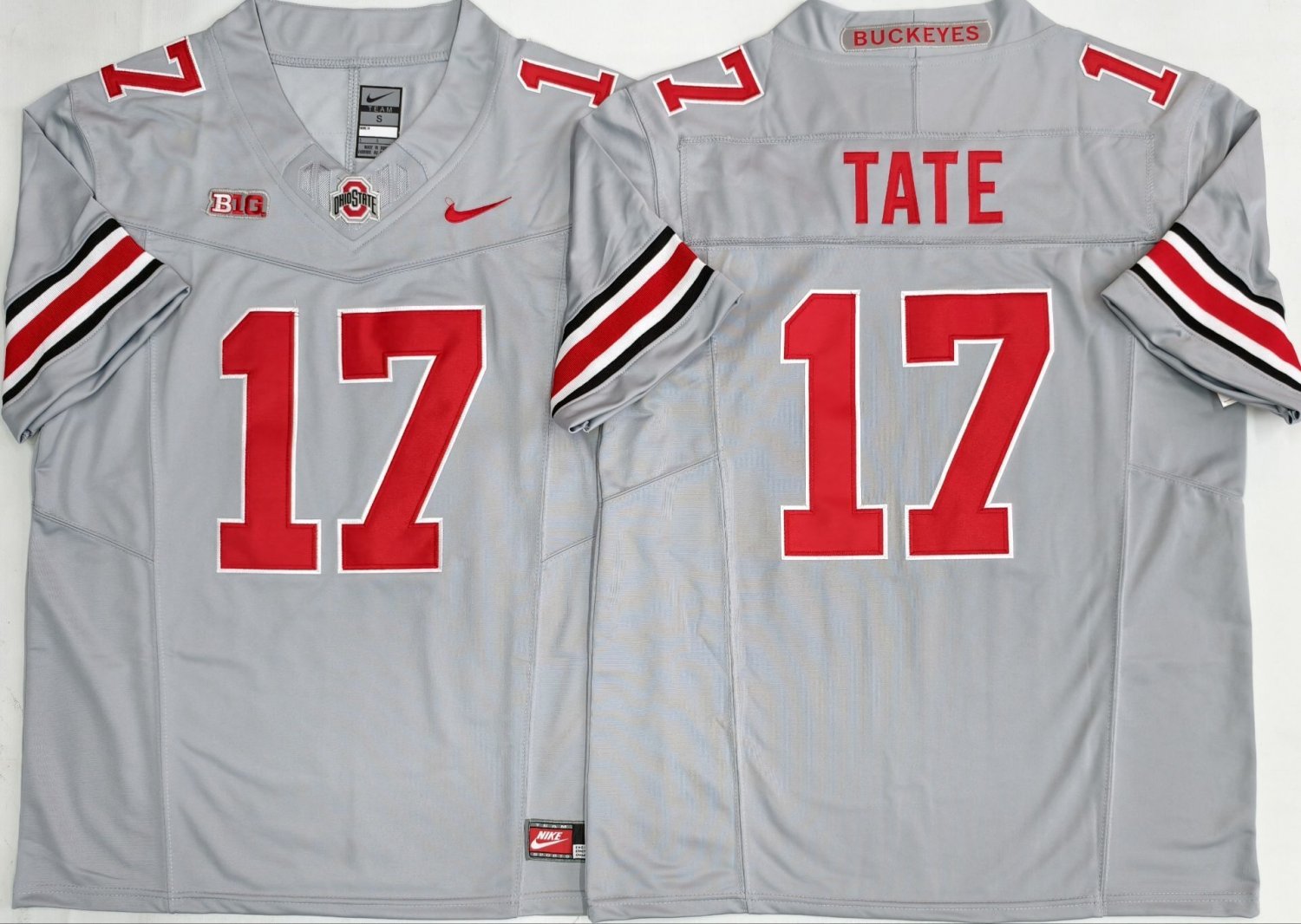 Carnell Tate Ohio State Buckeyes #17 F.U.S.E. Stitched Jersey Gray