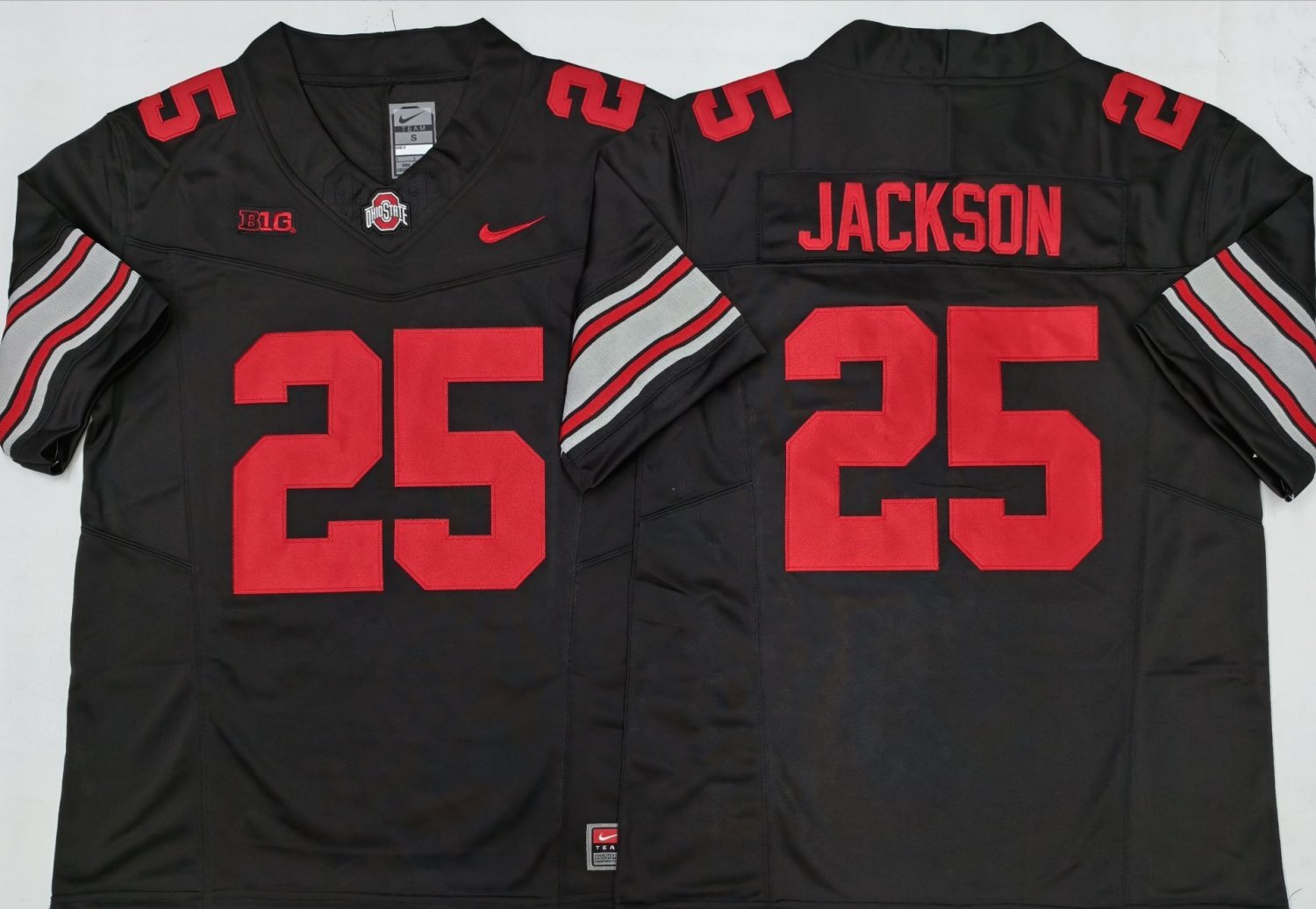Jackson Ohio State Buckeyes #25 F.U.S.E. Stitched Jersey Black