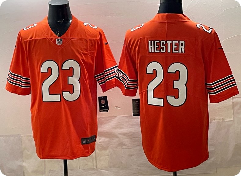 Hester Jersey Chicago Bears #23 Orange Stitched