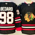Connor Bedard Jersey Chicago Blackhawks #98 Black Stitched