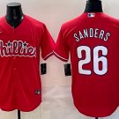 Ben Sanders Jersey Philadelphia Phillies #26 Red Stitched