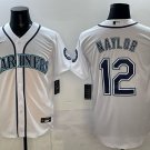 Josh Naylor Jersey Seattle Mariners #12 White Stitched