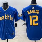 Josh Naylor Jersey Seattle Mariners #12 Royal Stitched