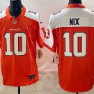 Bo Nix Jersey Denver Broncos #10 Orange White Stitched