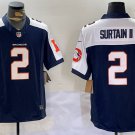 Pat Surtain II Jersey Denver Broncos #2 Navy White Stitched