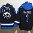 Men's New York Mets #1 Jeff McNeil Black Blue Hoodie