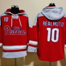 Men's Philadelphia Phillies #3 J.T. Realmuto Red Hoodie