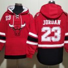 Men's Chicago Bulls #23 Michael Jordan Red Black Hoodie