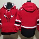 Men's Chicago Bulls Blank Red Black Hoodie