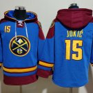 Men's Denver Nuggets #15 Nikola Jokic Royal Hoodie