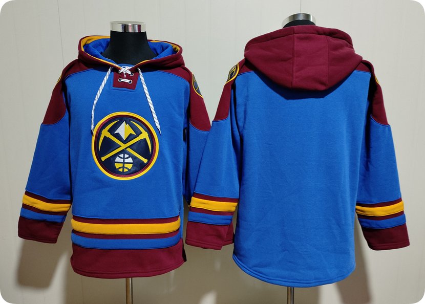 Men's Denver Nuggets Blank Royal Hoodie