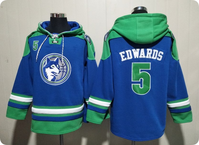 Men's Minnesota Timberwolves #5 Anthony Edwards Royal Hoodie