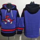 Men's Toronto Raptors Blank Purple Lace-Up Pullover Hoodie