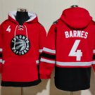 Men's Toronto Raptors #4 Scottie Barnes Red Black Lace-Up Pullover Hoodie