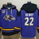 Men's Baltimore Ravens #22 Derrick Henry Purple Hoodie