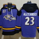 Men's Baltimore Ravens #23 Jaire Alexander Purple Must-Have Lace-Up Pullover Hoodie