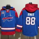 Men's Buffalo Bills #88 Dawson Knox Royal Lace Up Pullover Hoodie