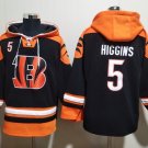 Men's Cincinnati Bengals #5 Tee Higgins Black Hoodie