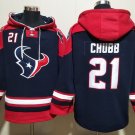 Men's Houston Texans #21 Nick Chubb Navy Ageless Must-Have Lace-Up Pullover Hoodie