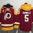 Men's Washington Commanders #5 Jayden Daniels Burgundy Hoodie
