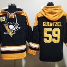 Men's Pittsburgh Penguins #59 Jake Guentzel Black Lace-Up Pullover Hoodie
