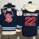 Men's Seattle Kraken #22 Oliver Bjorkstrand Blue Lace-Up Pullover Hoodie