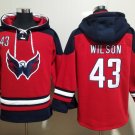 Men's Washington Capitals #43 Tom Wilson Red Lace-Up Pullover Hoodie