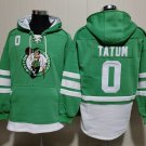 Men's Boston Celtics #0 Jayson Tatum Green White Lace-Up Pullover Hoodie