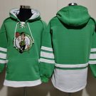 Men's Boston Celtics Blank Green White Lace-Up Pullover Hoodie