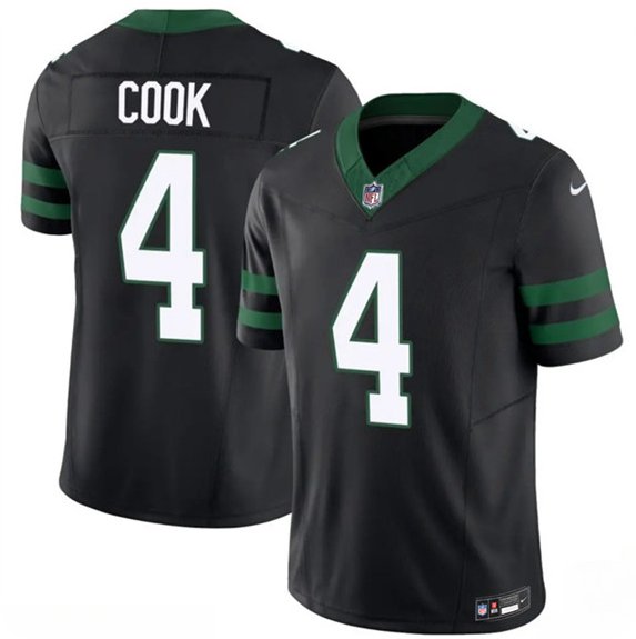 Brady Cook Jersey New York Jets #4 Black F.U.S.E. Stitched