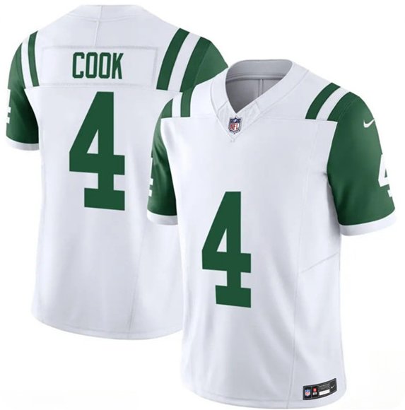 Brady Cook Jersey New York Jets #4 White F.U.S.E. Classic Alternate Stitched