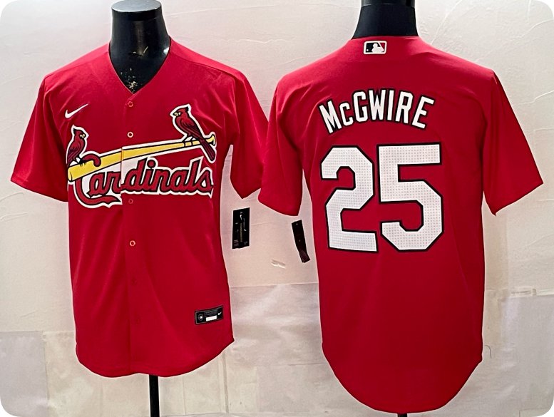 Mark McGwire Jersey St Louis Cardinals #25 Red Stitched
