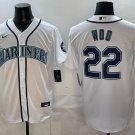 Bryan Woo Jersey Seattle Mariners #22 White Stitched