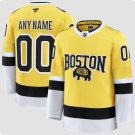 Custom Boston Bruins Jersey Gold 2026 Stadium Series Stitched