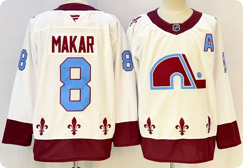 Cale Makar Colorado Avalanche #8 White Stitched Alternate