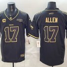 Buffalo Bills #17 Josh Allen Black Golden Stitched