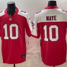 Drake Maye Jersey New England Patriots #10 Red White Stitched