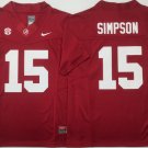 Ty Simpson Jersey Alabama Crimson Tide #15 Red Stitched