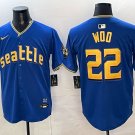 Bryan Woo Jersey Seattle Mariners #22 Royal Stitched