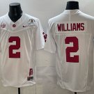 Ryan Williams Alabama Crimson Tide #2 White With Patch Stitched Jersey