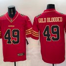GoldBlooded Jersey San Francisco 49ers #49 Red Stitched