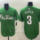 Bryce Harper Jersey Philadelphia Phillies #3 Green Stitched