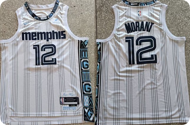 Ja Morant Jersey Men's Memphis Grizzlies #12 Gray 2025-26 City Edition Swingman Stitched