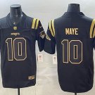 Drake Maye Jersey New England Patriots #10 Black Golden Stitched